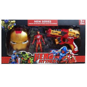 Soft Blaster Topeng IRONMAN - WL3033A - nerf gun tembak tembakan
